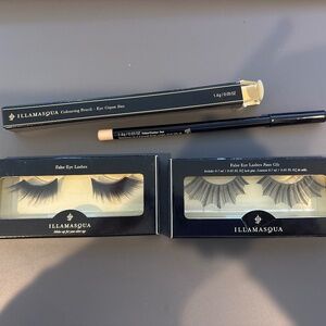 Illamasqua beauty bundle eyelashes and eye crayon